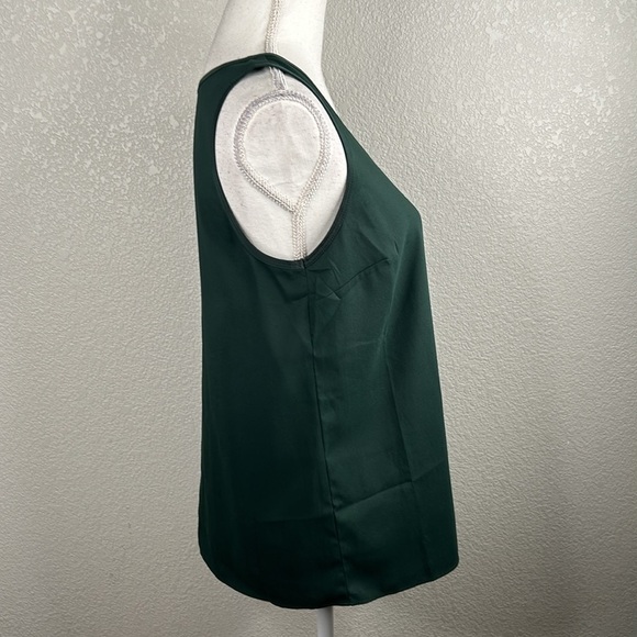 Lark & Ro Green Sleeveless Career Business Classic Tank Top Size 4 - Picture 3 of 6
